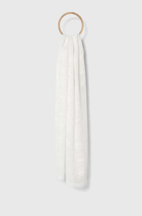 Шарф Morgan жіночий колір білий однотонний