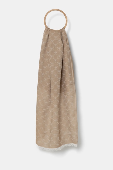Šál Moschino béžová farba, vzorovaný
