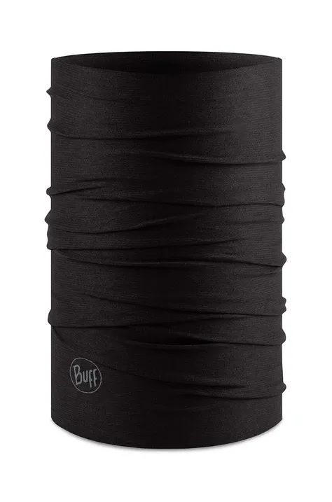 Buff fular împletit Coolnet UV culoarea negru, cu model, 119328