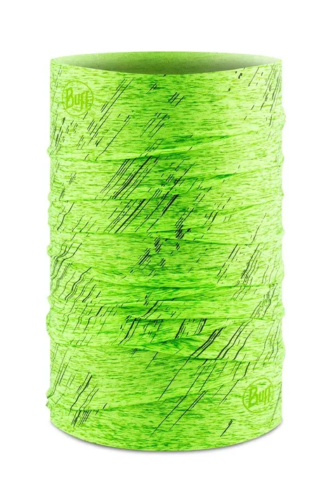 Buff fular împletit Reflective culoarea verde, cu model, 122016