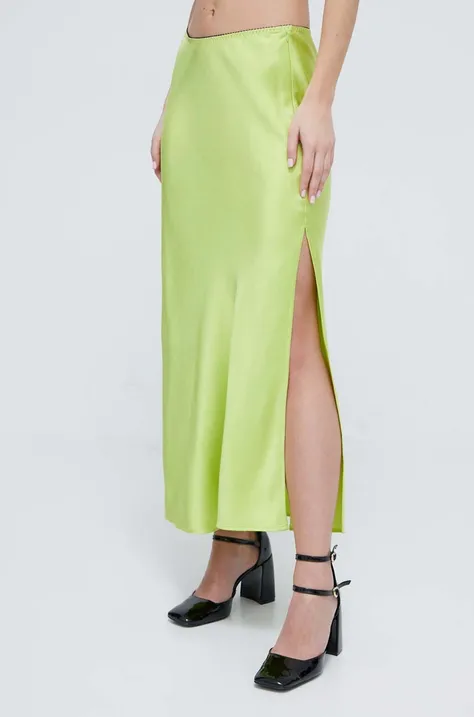 Suknja HUGO boja: zelena, maxi, širi se prema dolje