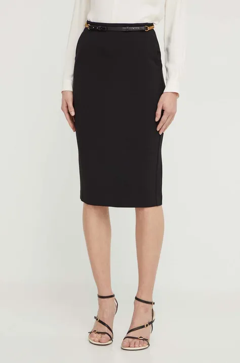Elisabetta Franchi spódnica kolor czarny mini prosta