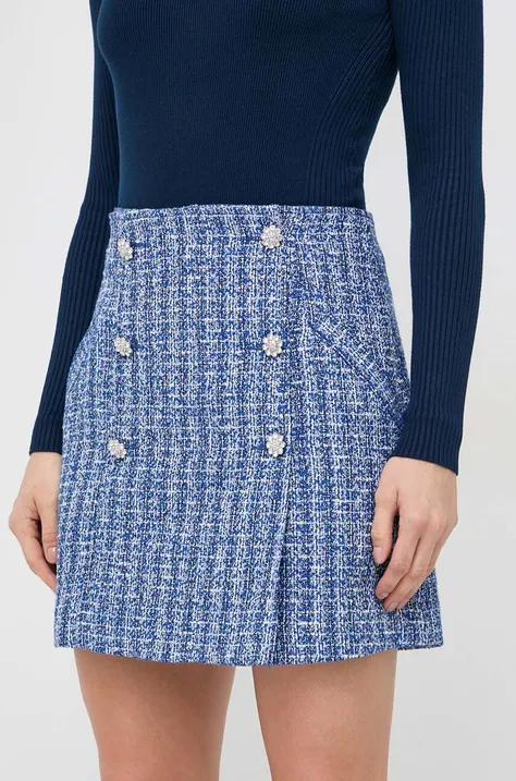 Custommade spódnica kolor niebieski mini rozkloszowana
