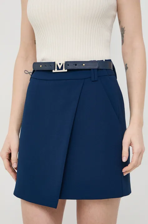 Suknja Marciano Guess boja: tamno plava, mini, ravna
