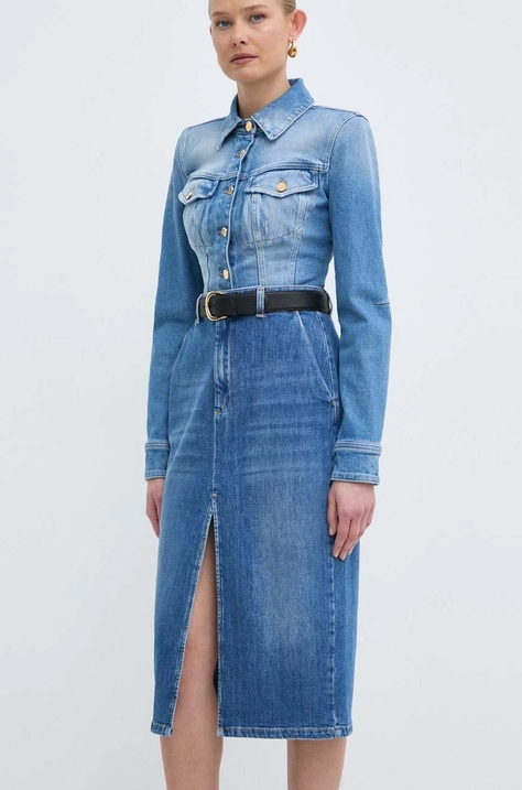 Marella fustă din denim midi, drept, 2413101024200 2413100000000