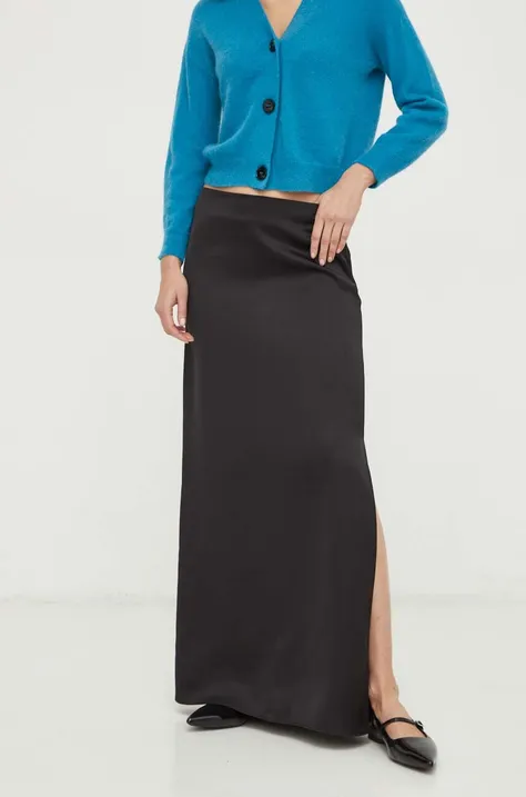 Suknja MAX&Co. x CHUFY boja: crna, midi, ravna