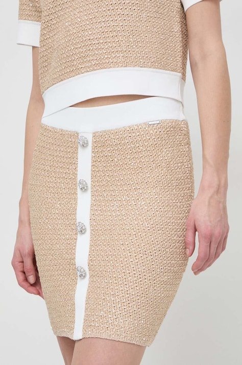 Liu Jo fusta culoarea bej, mini, creion