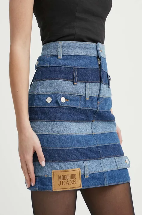 Джинсовая юбка Moschino Jeans mini прямая