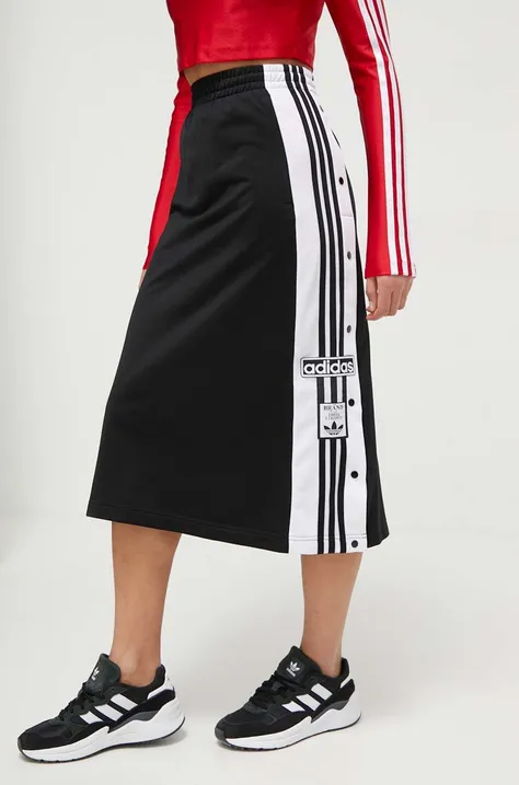Sukňa adidas Originals čierna farba, mini, rovný strih, IU2527