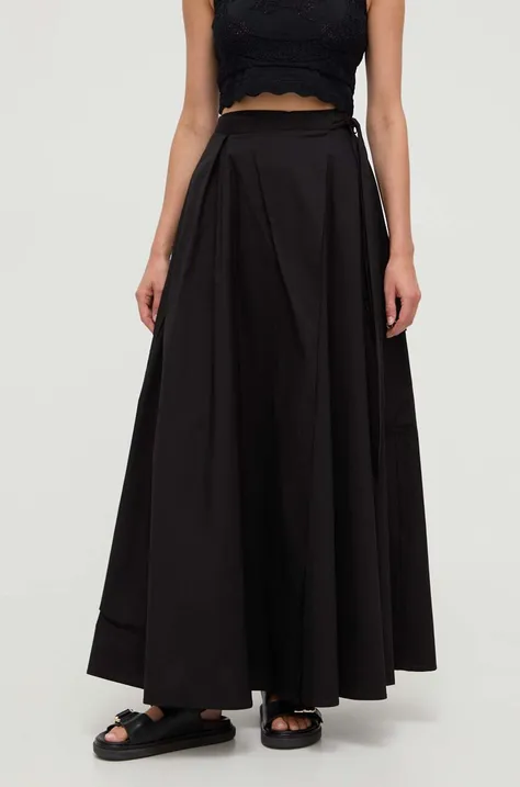 Suknja Twinset boja: crna, maxi, širi se prema dolje