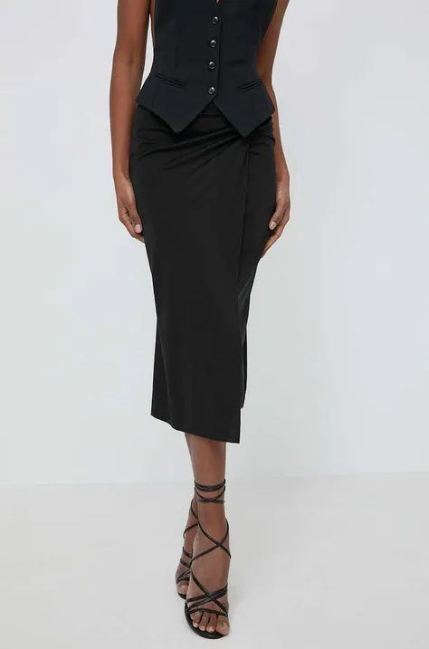 Suknja Weekend Max Mara boja: crna, mini, pencil