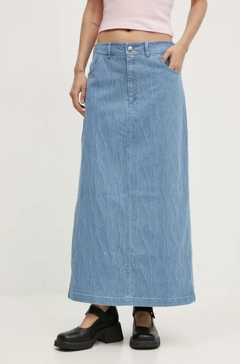 Résumé spódnica jeansowa AlfieRS kolor niebieski maxi prosta 20821133