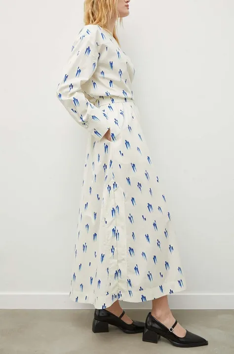 Bavlnená sukňa Lovechild béžová farba,maxi,áčkový strih,24-2-588-2031