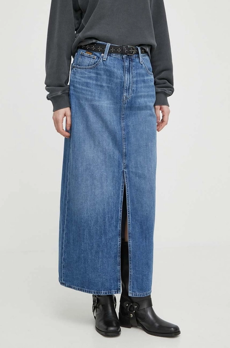 G-Star Raw fusta jeans maxi, drept