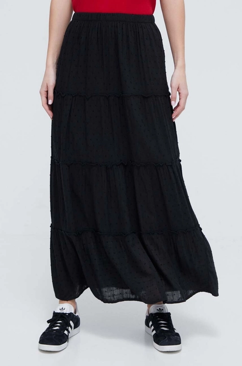 Hollister Co. fusta culoarea negru, maxi, evazati