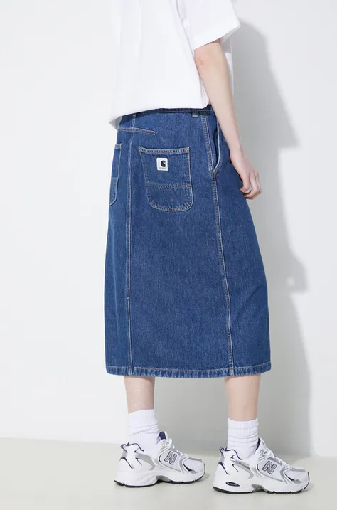 Carhartt WIP denim skirt Colby blue color I033334.106