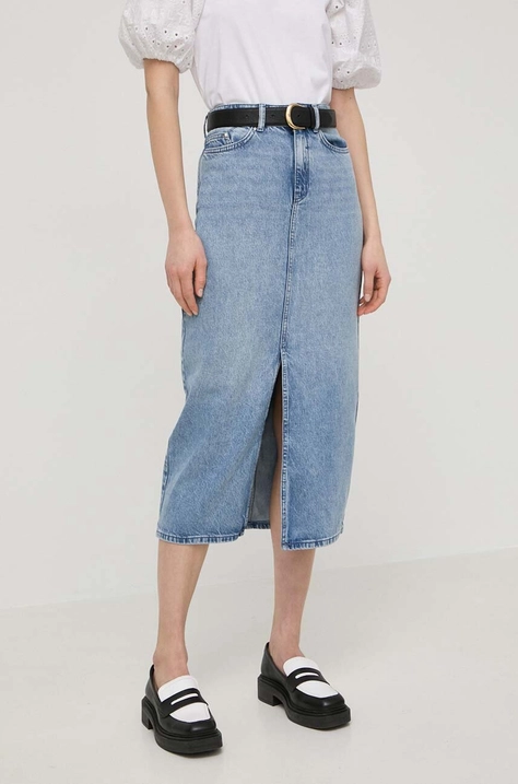 Karl Lagerfeld fusta jeans midi, creion