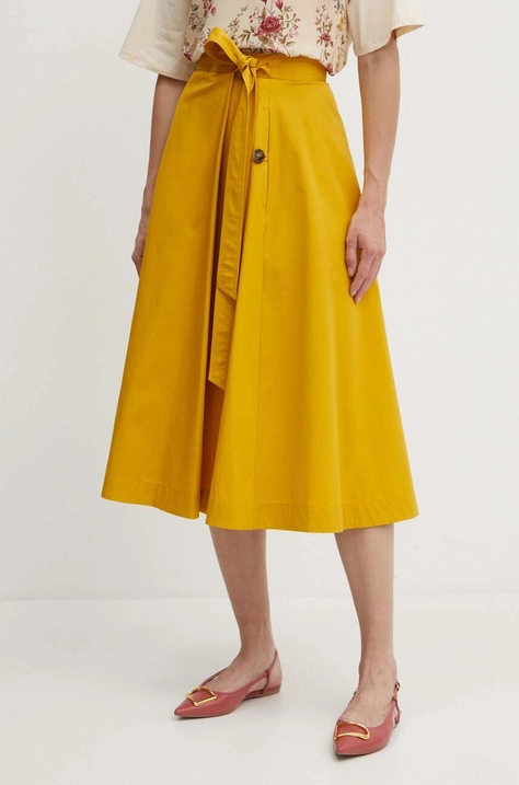 Weekend Max Mara gonna in cotone colore giallo  2415101023600