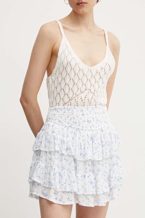 Hollister Co. fusta culoarea alb, mini, evazati