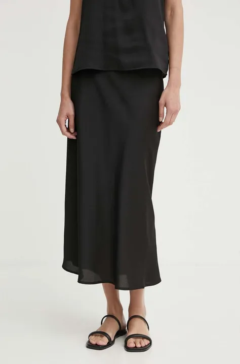 Пола Bruuns Bazaar AcaciaBBJoane skirt в черно дълга със стандартна кройка BBW3909