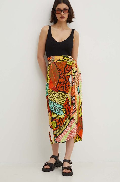 Suknja Never Fully Dressed midi, ravna, NFDSK429