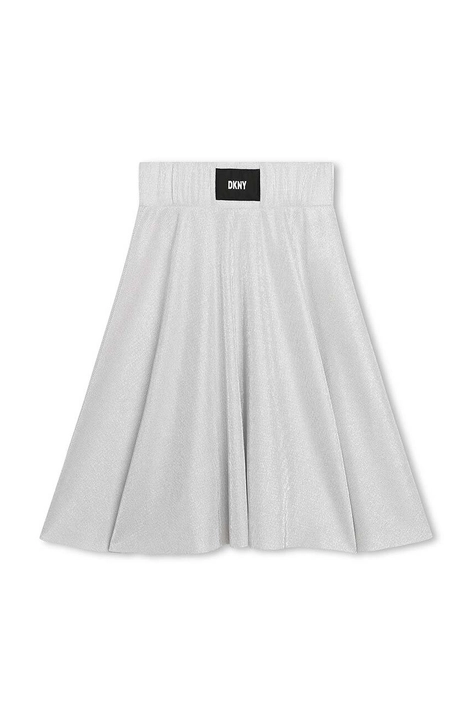 Dkny fusta fete culoarea gri, midi, evazati