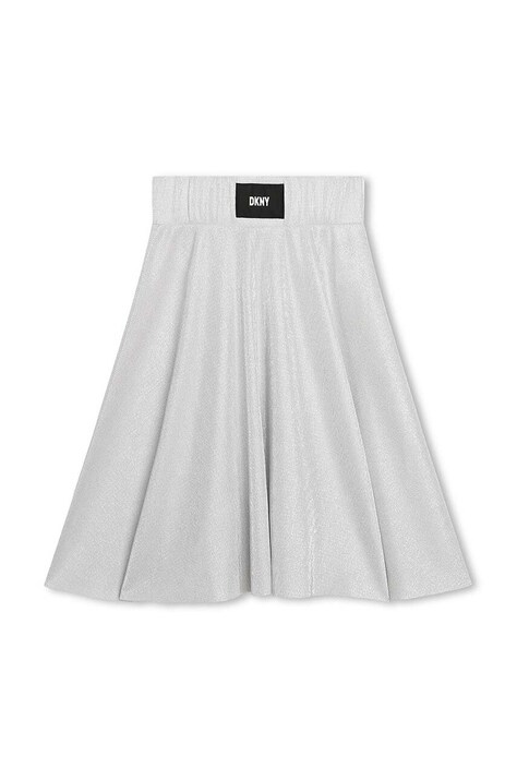 Дитяча спідниця Dkny колір сірий midi розкльошена