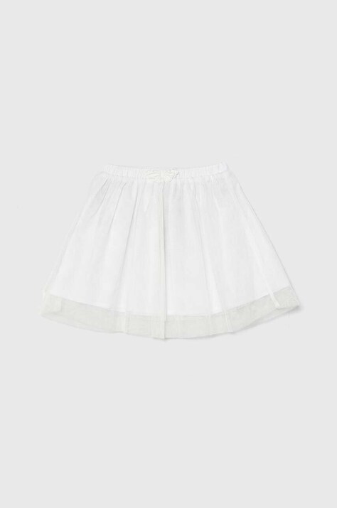 United Colors of Benetton fusta fete culoarea alb, mini, evazati