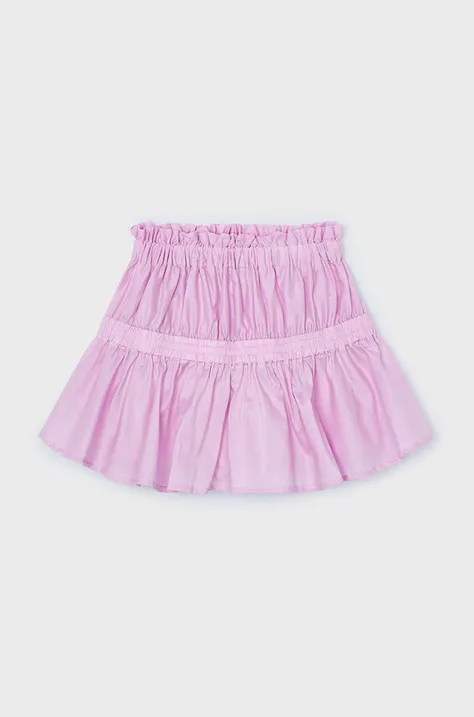 Παιδική βαμβακερή φούστα Mayoral χρώμα: μοβ