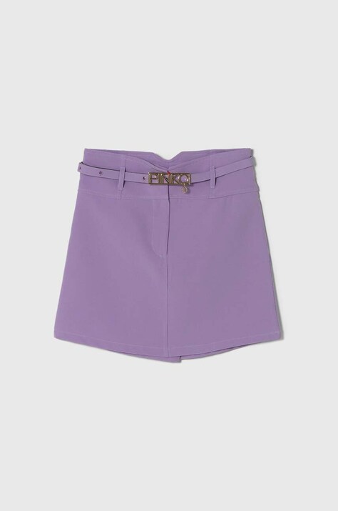 Дитяча спідниця Pinko Up колір фіолетовий mini пряма