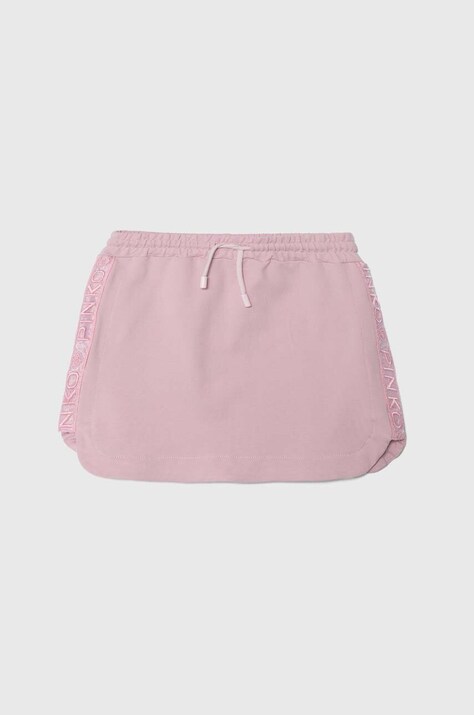 Pinko Up fusta fete culoarea roz, mini, evazati