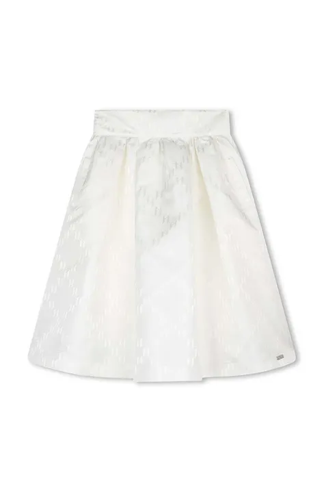 Karl Lagerfeld spódnica dziecięca kolor biały mini rozkloszowana