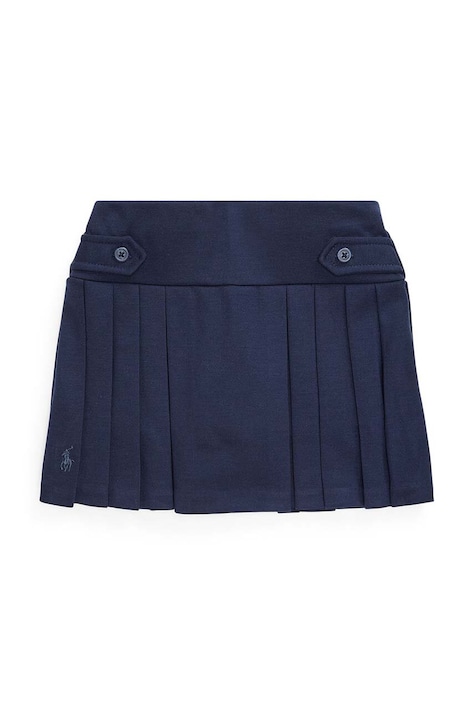 Dětská sukně Polo Ralph Lauren tmavomodrá barva, mini, áčková, 312749584001