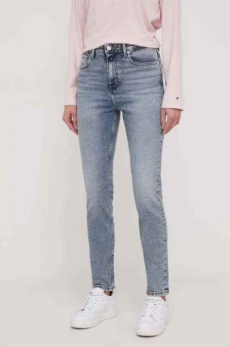 Tommy Hilfiger jeansy damskie kolor niebieski