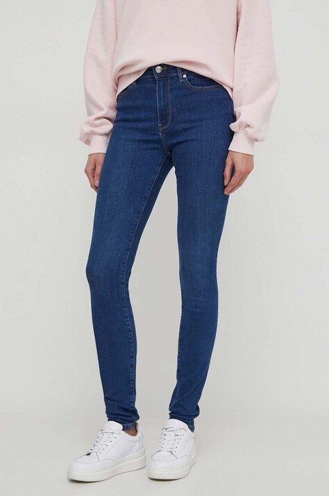 Tommy Hilfiger jeans femei, culoarea bleumarin WW0WW40647