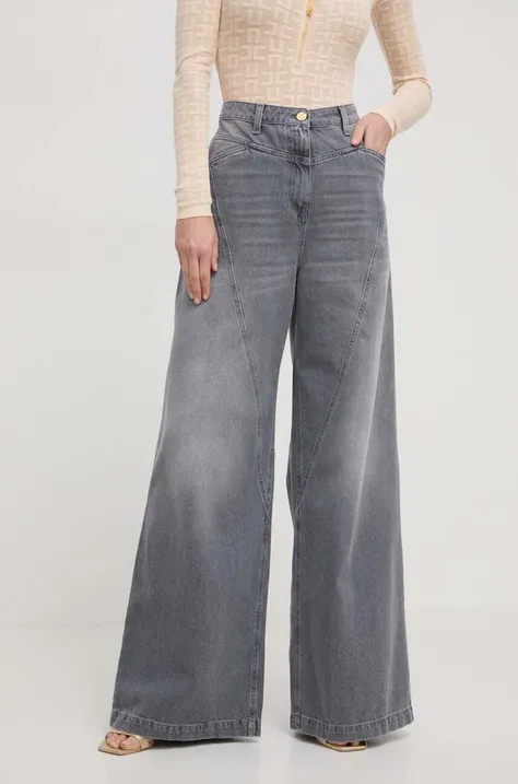 Elisabetta Franchi jeansy damskie kolor szary