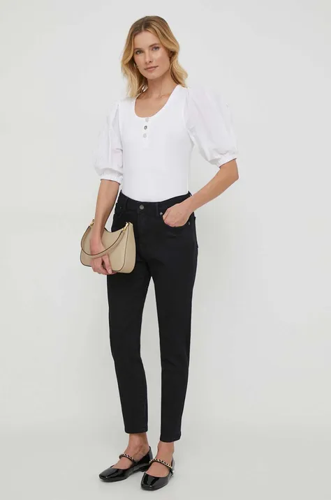 Τζιν παντελόνι Lauren Ralph Lauren χρώμα: μαύρο