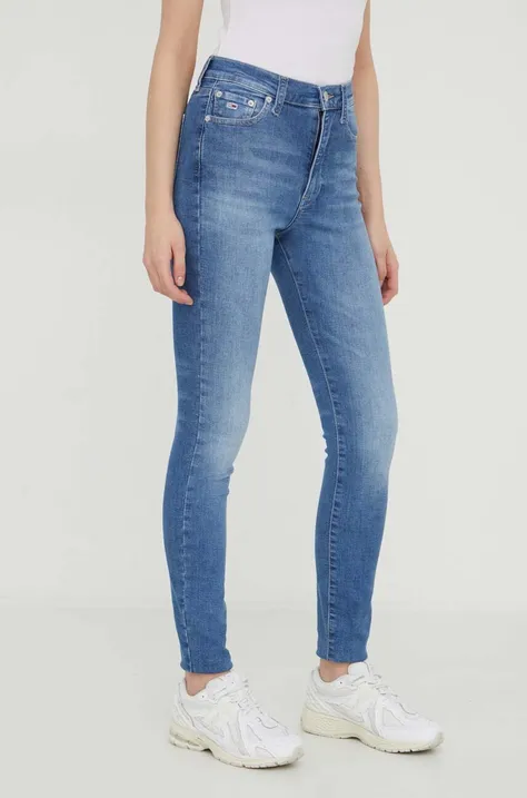 Tommy Jeans jeansy Sylvia damskie kolor niebieski DW0DW17162