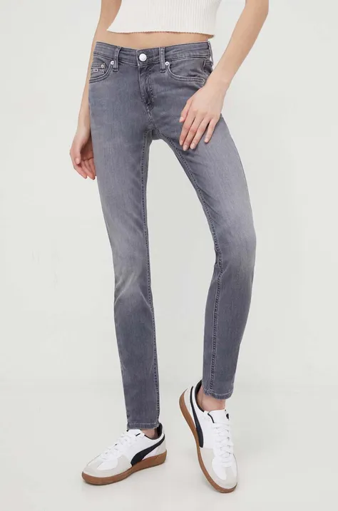 Τζιν παντελόνι Tommy Jeans Sophie χρώμα: γκρι