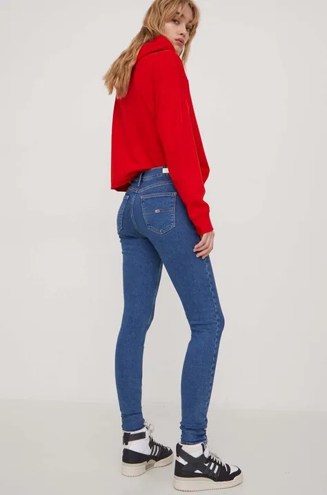 Tommy Jeans jeansy Nora damskie kolor niebieski DW0DW17146