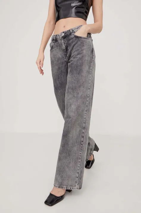 Rifle Karl Lagerfeld Jeans dámske, stredne vysoký pás