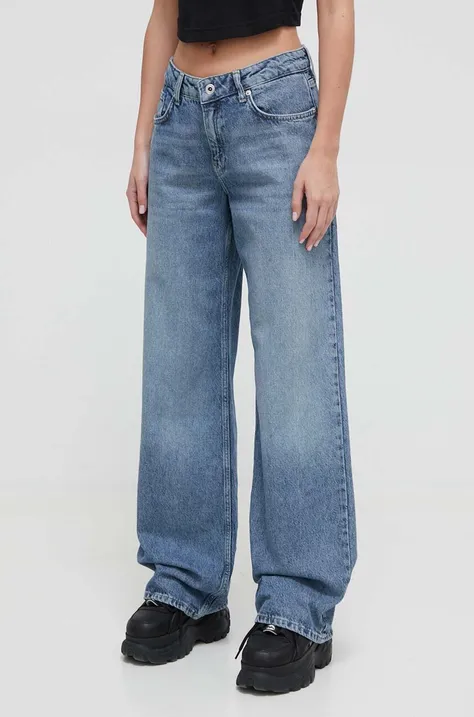Traperice Karl Lagerfeld Jeans za žene, srednje visoki struk