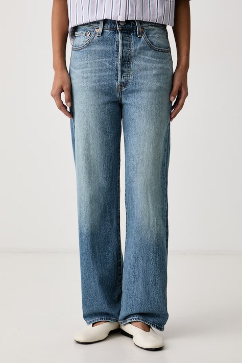 Levi's Straight traperice za žene RIBCAGE STRAIGHT ANKLE plave 72693