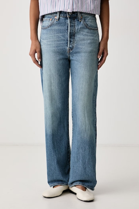 Levi's Straight traperice za žene RIBCAGE STRAIGHT ANKLE plave 72693