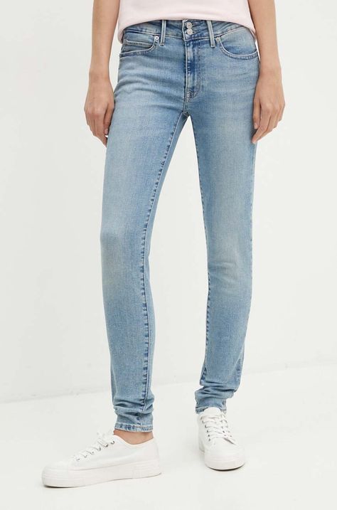 Levi's jeansi 711 DOUBLE BUTTON femei