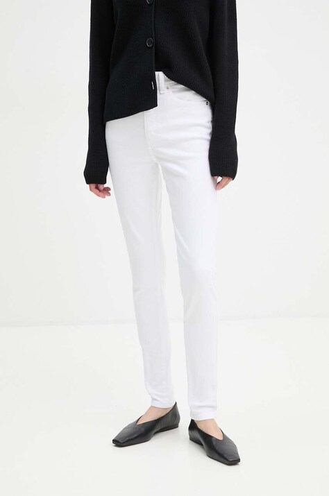 Levi's jeansi RETRO HIGH SKINNY femei, culoarea alb