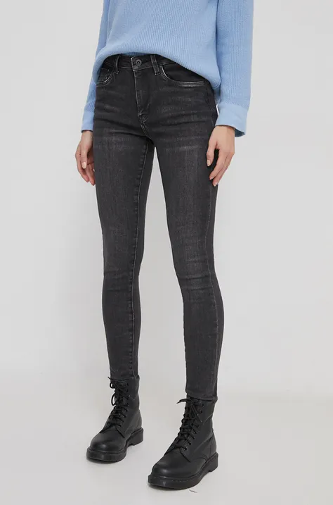 Pepe Jeans jeansy damskie kolor szary