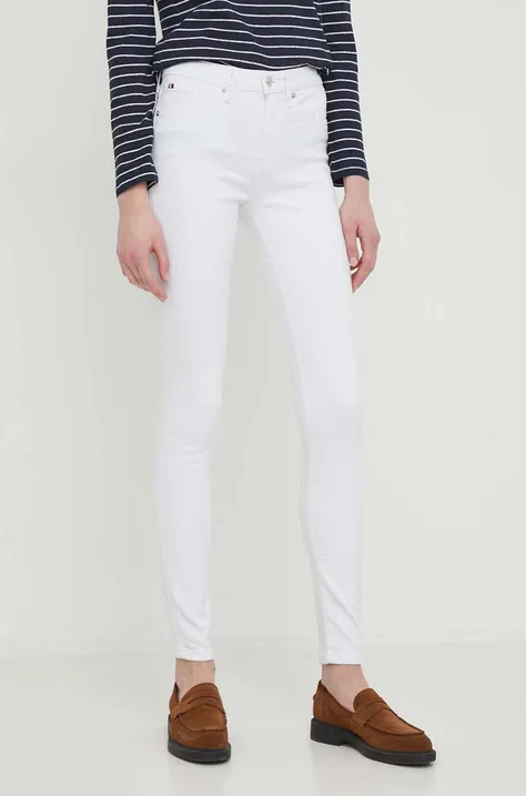 Tommy Hilfiger jeansy damskie kolor biały