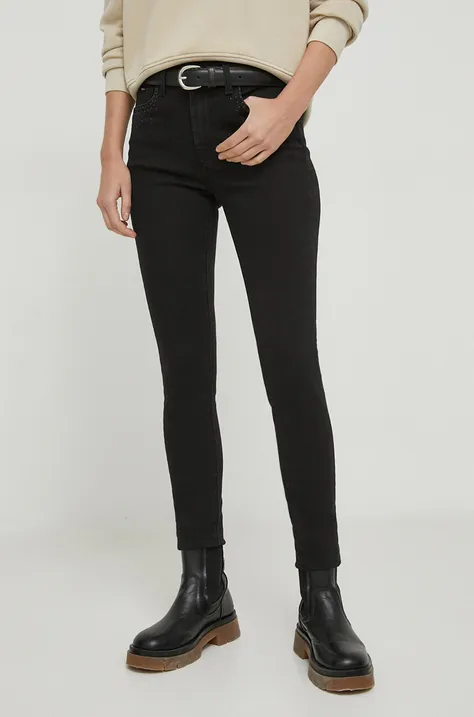 Traperice Pepe Jeans za žene, boja: crna
