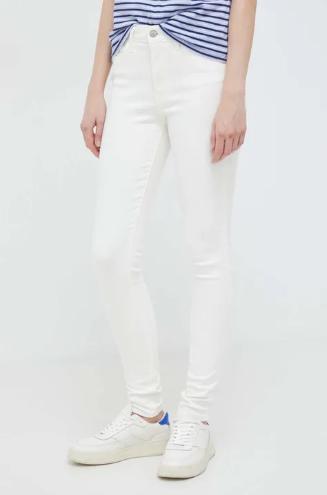 Levi's jeansi 720 HIRISE SUPER SKINNY femei, culoarea bej